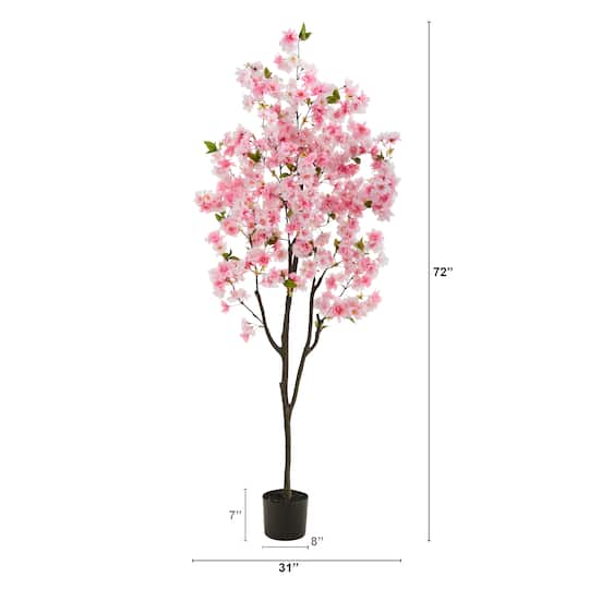6ft. Potted Pink Cherry Blossom Artificial Tree